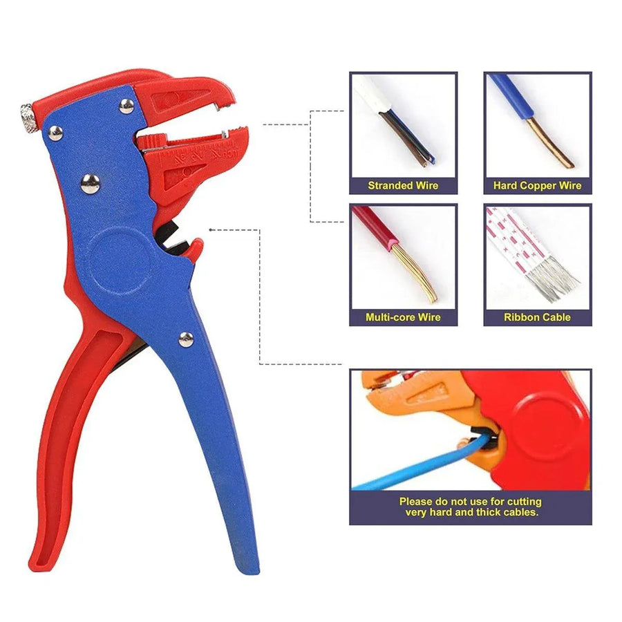 2in1 Wire Stripper Electrical Crimping Pliers Multifunction Duck Beak Plier Tool - Yellow