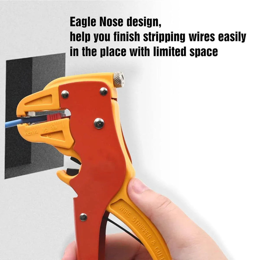 2in1 Wire Stripper Electrical Crimping Pliers Multifunction Duck Beak Plier Tool - Yellow