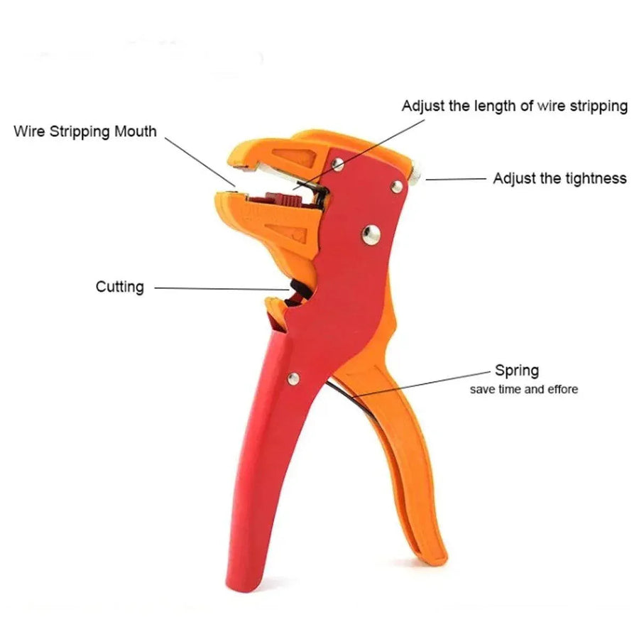 2in1 Wire Stripper Electrical Crimping Pliers Multifunction Duck Beak Plier Tool - Yellow