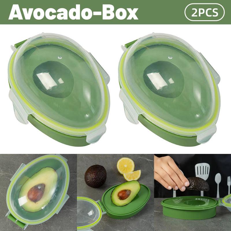 2pcs Kitchen Avocado Storage Box with Clear Lid Avocado Cooler Freshness Keeper