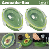 2pcs Kitchen Avocado Storage Box with Clear Lid Avocado Cooler Freshness Keeper