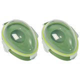 2pcs Kitchen Avocado Storage Box with Clear Lid Avocado Cooler Freshness Keeper - Front View