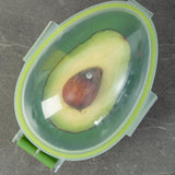 2pcs Kitchen Avocado Storage Box with Clear Lid Avocado Cooler Freshness Keeper - Top-Down View