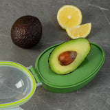 2pcs Kitchen Avocado Storage Box with Clear Lid Avocado Cooler Freshness Keeper - 45-Degree Angle