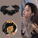 Casual Women Soft Hairband Wide Side Headband Hair Hoop Fashion Accessories - Black
