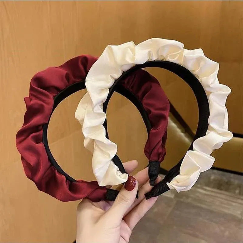Casual Women Soft Hairband Wide Side Headband Hair Hoop Fashion Accessories - Black
