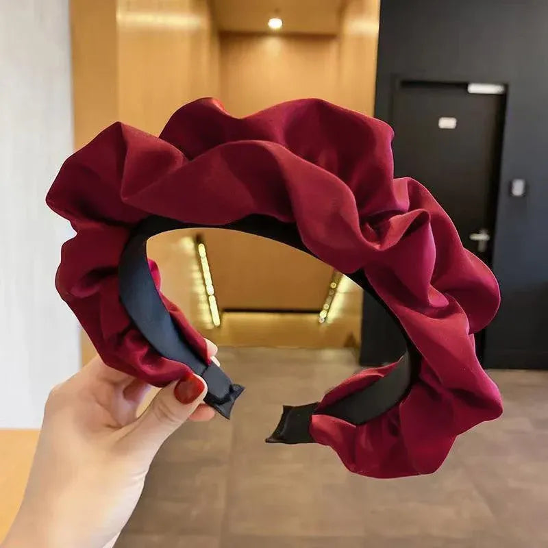 Casual Women Soft Hairband Wide Side Headband Hair Hoop Fashion Accessories - Black