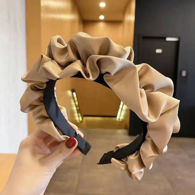 Casual Women Soft Hairband Wide Side Headband Hair Hoop Fashion Accessories - Black