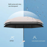 Portable Compact Five-Fold Umbrella UV Sun Protection Travel Manual Umbrella - Pink - 45-Degree Angle