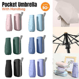 Portable Compact Five-Fold Umbrella UV Sun Protection Travel Manual Umbrella - Sky Blue
