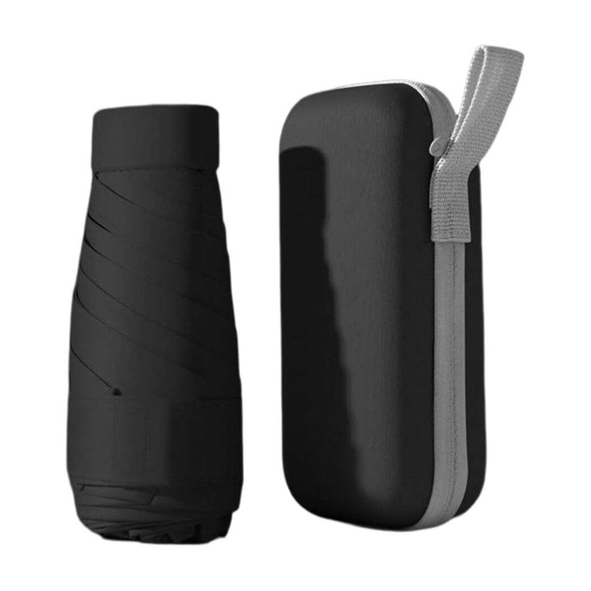 Portable Compact Five-Fold Umbrella UV Sun Protection Travel Manual Umbrella - Sky Blue