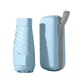 Portable Compact Five-Fold Umbrella UV Sun Protection Travel Manual Umbrella - Sky Blue - Extra Image