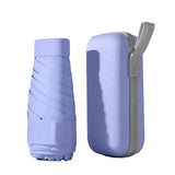 Portable Compact Five-Fold Umbrella UV Sun Protection Travel Manual Umbrella - Sky Blue - Extra Image