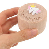 Wooden Baby Teeth Hair Keepsake Box Memory Storage for Boys Girls Hair Holder - Extra Image