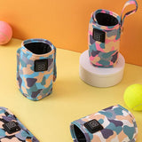 Portable USB Milk Warmer Bag Travel Bottle Heating Pouch for Feeding on the Go - Purple