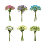 16pcs Artificial Foam Full Star Flowers Wedding Bouquet Home Decor Simulation - Purple - Side View