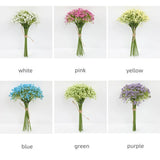 16pcs Artificial Foam Full Star Flowers Wedding Bouquet Home Decor Simulation - Purple - 45-Degree Angle