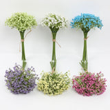 16pcs Artificial Foam Full Star Flowers Wedding Bouquet Home Decor Simulation - Purple