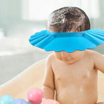 Adjustable Shampoo Shield Bath Hat with Ear Cover for Hair Washing Protection - Yellow