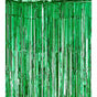 Metallic Tinsel Curtain Foil Backdrop Function Party Decoration Birthday Event - Avocado Green