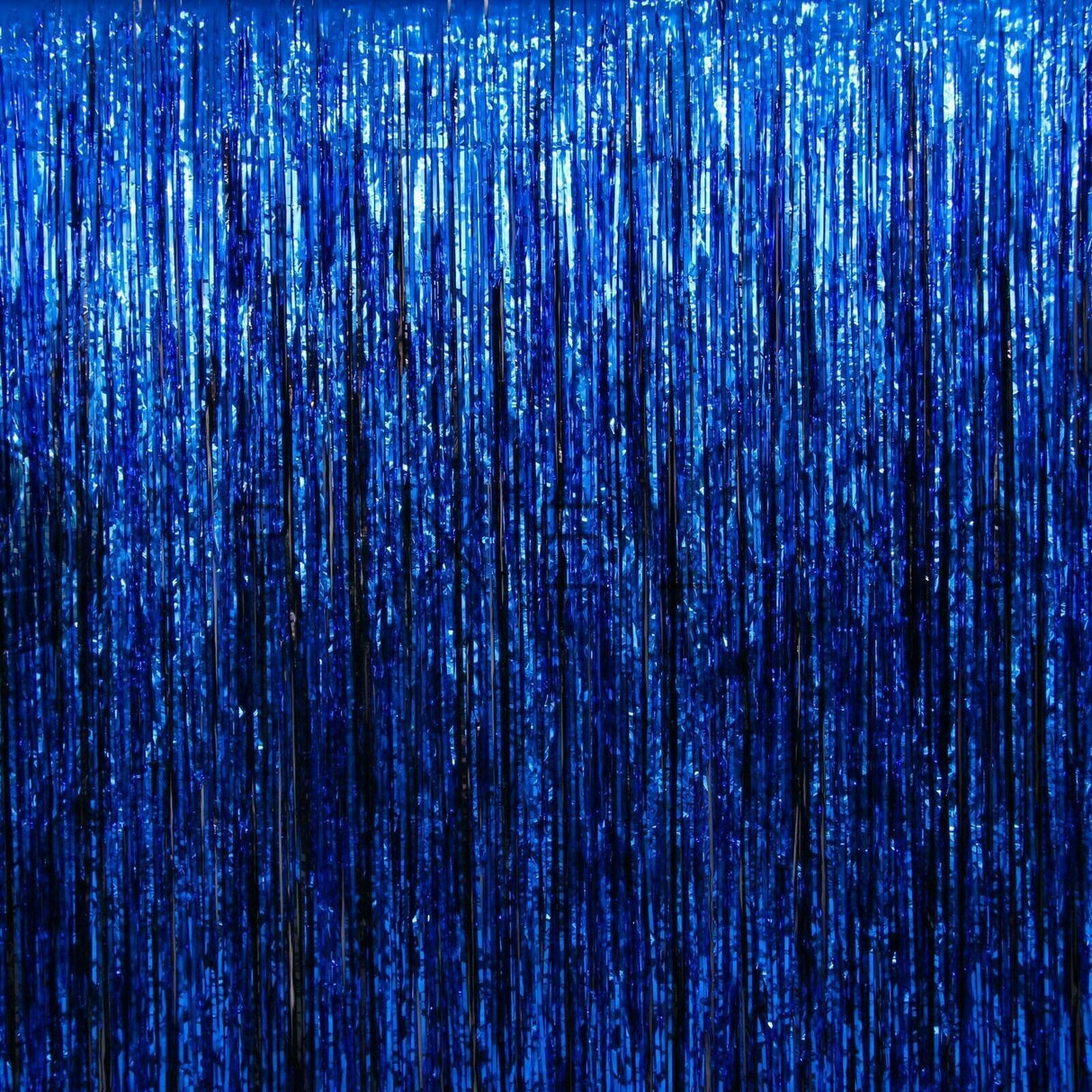 Metallic Tinsel Curtain Foil Backdrop Function Party Decoration Birthday Event - Blue