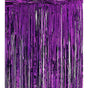 Metallic Tinsel Curtain Foil Backdrop Function Party Decoration Birthday Event - Dark Purple
