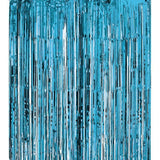 Metallic Tinsel Curtain Foil Backdrop Function Party Decoration Birthday Event - Lake Blue