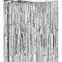 Metallic Tinsel Curtain Foil Backdrop Function Party Decoration Birthday Event - Silver