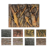 Pet Reptile Tank Board 3D Foam Backgrounds and Habitat Decoration 9 Styles - A - Side View