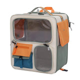 Large Capacity Pet Backpack for Cats Dogs Travel Carrier Ideal for Outdoor Use - Front View
