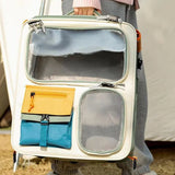 Large Capacity Pet Backpack for Cats Dogs Travel Carrier Ideal for Outdoor Use - Low Angle