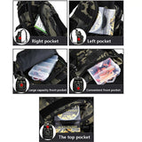 Fishing Tackle Backpack Storage Bag Shoulder Fishing Gear Bags Outdoor Backpack - Black - Close-Up Angle