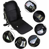 Fishing Tackle Backpack Storage Bag Shoulder Fishing Gear Bags Outdoor Backpack - Black - Low Angle