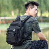 Fishing Tackle Backpack Storage Bag Shoulder Fishing Gear Bags Outdoor Backpack - Black - Extra Image