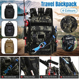 Fishing Tackle Backpack Storage Bag Shoulder Fishing Gear Bags Outdoor Backpack - Black