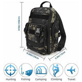 Fishing Tackle Backpack Storage Bag Shoulder Fishing Gear Bags Outdoor Backpack - Night Camouflage - Top-Down View