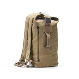 Large Capacity Travel Backpack for Men Outdoor Sports Bag Canvas Rucksack - Khaki-Small - Extra Image