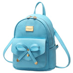 Blue Butterfly Shoulder Bag Student Schoolbag Backpack Travel Tote for Girls