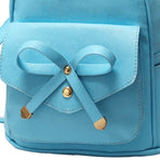Blue Butterfly Shoulder Bag Student Schoolbag Backpack Travel Tote for Girls