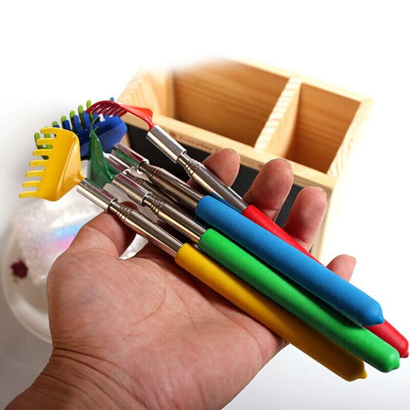 Back Scratcher Extendable Metal Claw Telescoping Backscratcher Massager Extend - Red