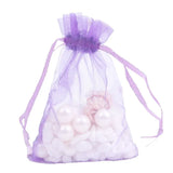 50PCS Organza Bag Sheer Bags Jewellery Wedding Candy Packaging Sheer Bags 10*15 cm - Purple/50PCS