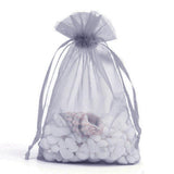 50PCS Organza Bag Sheer Bags Jewellery Wedding Candy Packaging Sheer Bags 10*15 cm - Grey/50PCS - Close-Up Angle