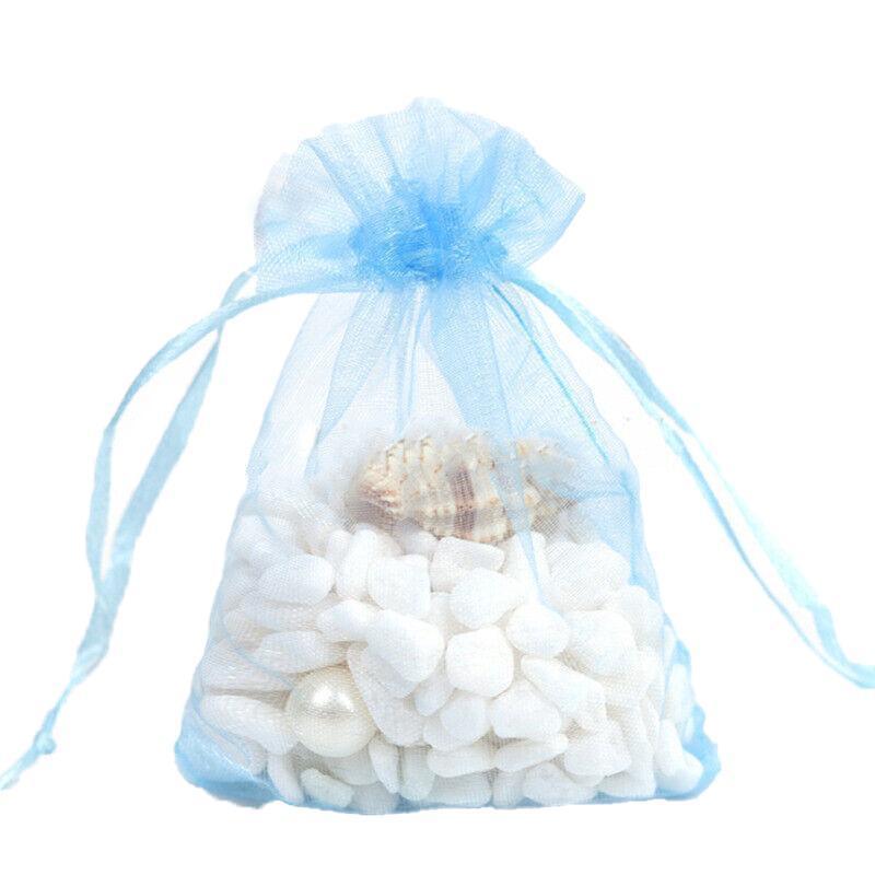 50PCS Organza Bag Sheer Bags Jewellery Wedding Candy Packaging Sheer Bags 10*15 cm - Yellow/50PCS