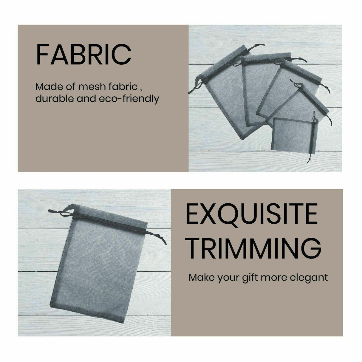 50PCS Organza Bag Sheer Bags Jewellery Wedding Candy Packaging Sheer Bags 13*18 cm - Rose Red/50PCS