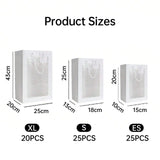 25x Thick Gift Bags with Transparent Window for Valentines Day Bouquets and Gift - Tote-Bag-25pcs-Red-18-13-25cm - Extra Image