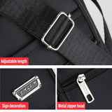 Mens Crossbody Shoulder Bag Travel Messenger Bag Casual Handbag for Boys and Men - Black-4 zippers - Top-Down View