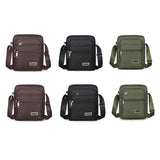 Mens Crossbody Shoulder Bag Travel Messenger Bag Casual Handbag for Boys and Men - Black-6 zippers