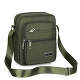 Mens Crossbody Shoulder Bag Travel Messenger Bag Casual Handbag for Boys and Men - Black-6 zippers
