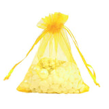 50 pcs Organza Bag Sheer Bags Jewellery Wedding Candy Packaging Sheer Bags 7*9 cm - Gold/50PCS - Rear View