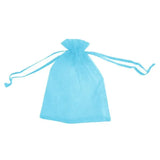 50 pcs Organza Bag Sheer Bags Jewellery Wedding Candy Packaging Sheer Bags 7*9 cm - Lake Blue/50PCS